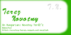 terez novotny business card